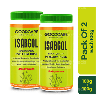 Goodcare Isabgol No Sugar Phyllium Husk 100Gm Pack Of 2